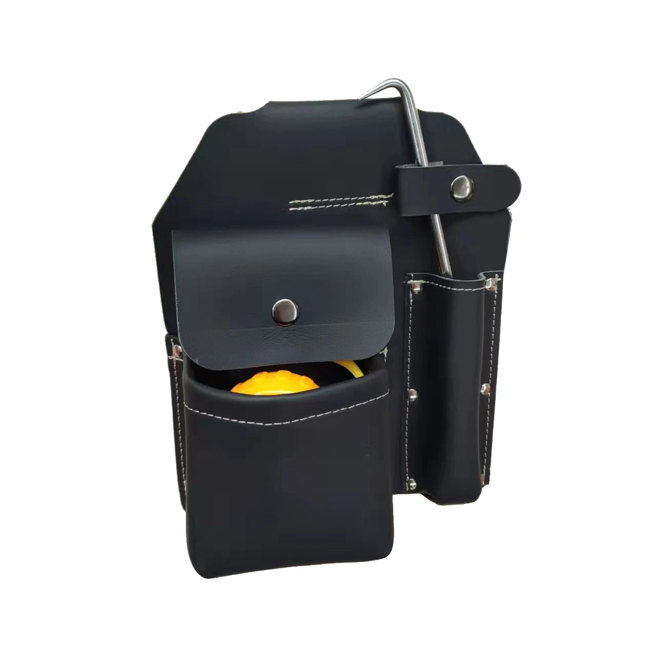 Leatherette Concrete Iron Hook Bag Construction Site Steel Manual Handheld Rebar Tie Wire Tools Storage for Worker Supervisor