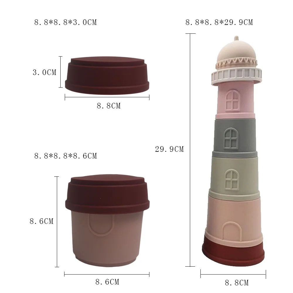 MHC Hot Selling Baby Montessori Toys Stack Puzzle Learning Guangdong New Born Owl And Penguin Baby Silicone Toys