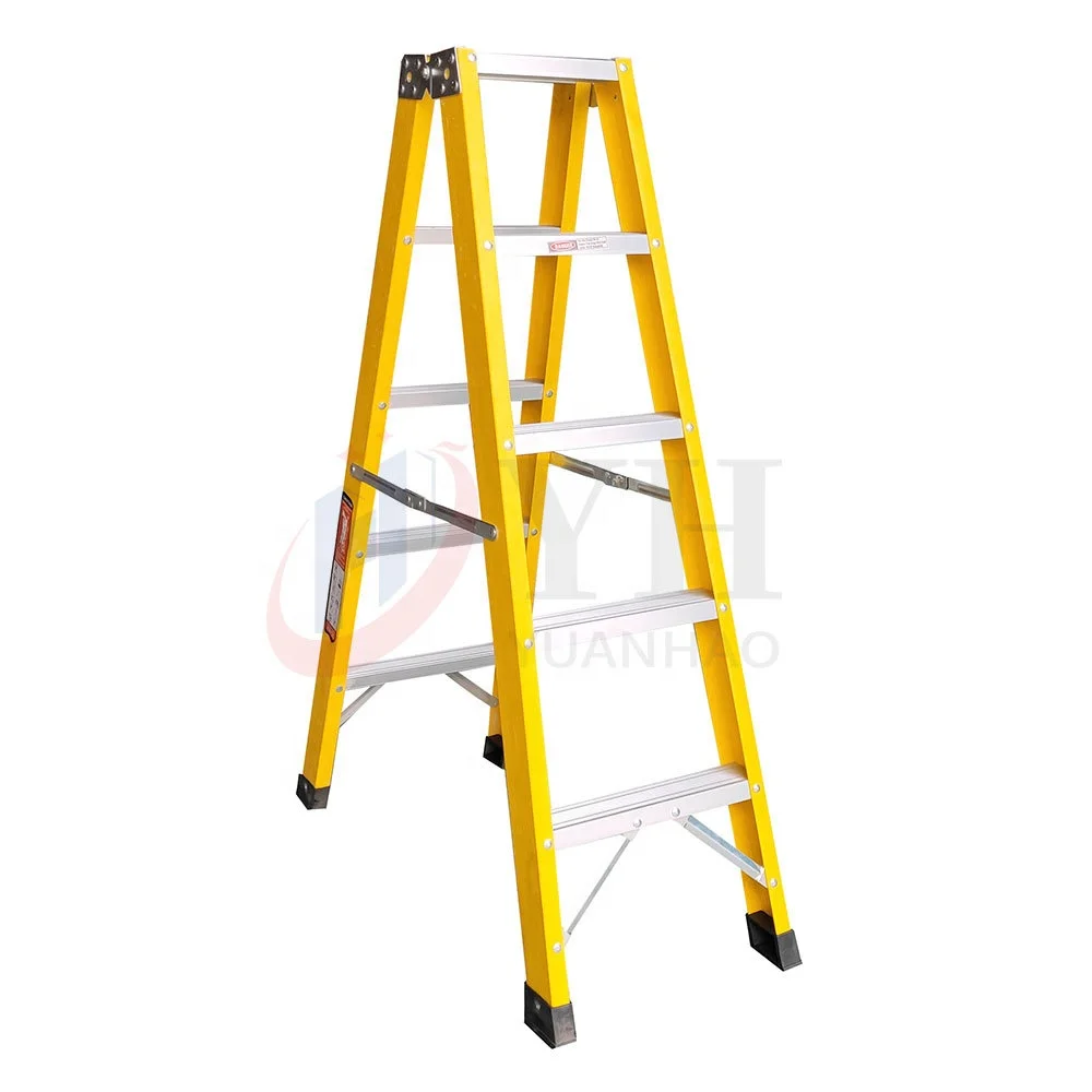 Fiberglass insulated ladder electrician maintenance herringbone ladder power construction engineering ladder
