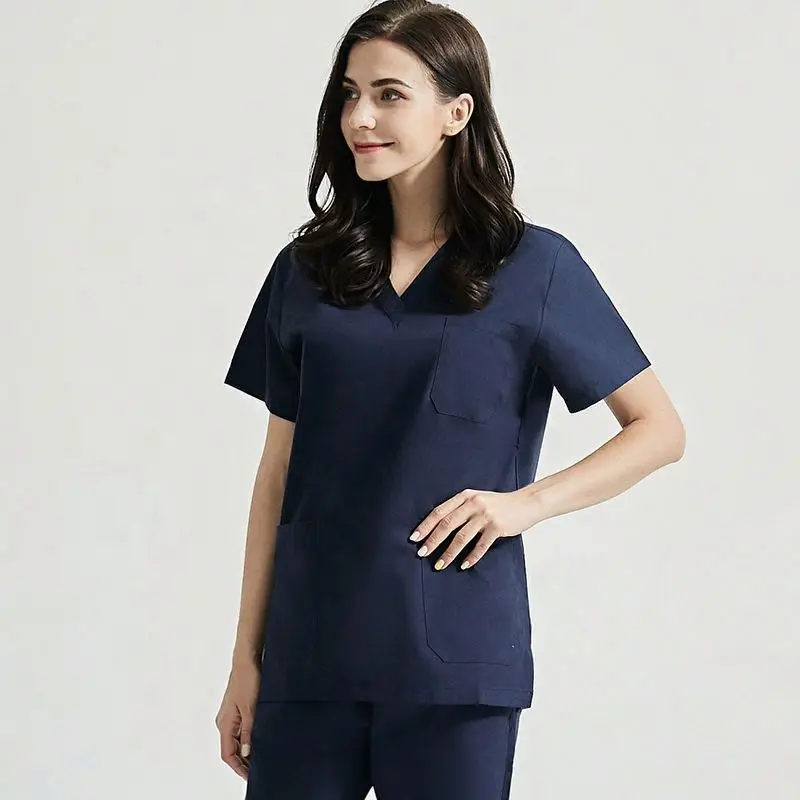 Color matching Dental clinic working suit Unisex medical Scrubs Tops+pants pet grooming nursing Uniforms pharmacist work clothes