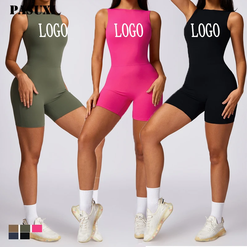 PASUXI Wholesale Quick Dry Yoga Clothing Butt Lift Gym Fitness Jumpsuits Sports Bodysuit One Piece Yoga Jumpsuit For Women