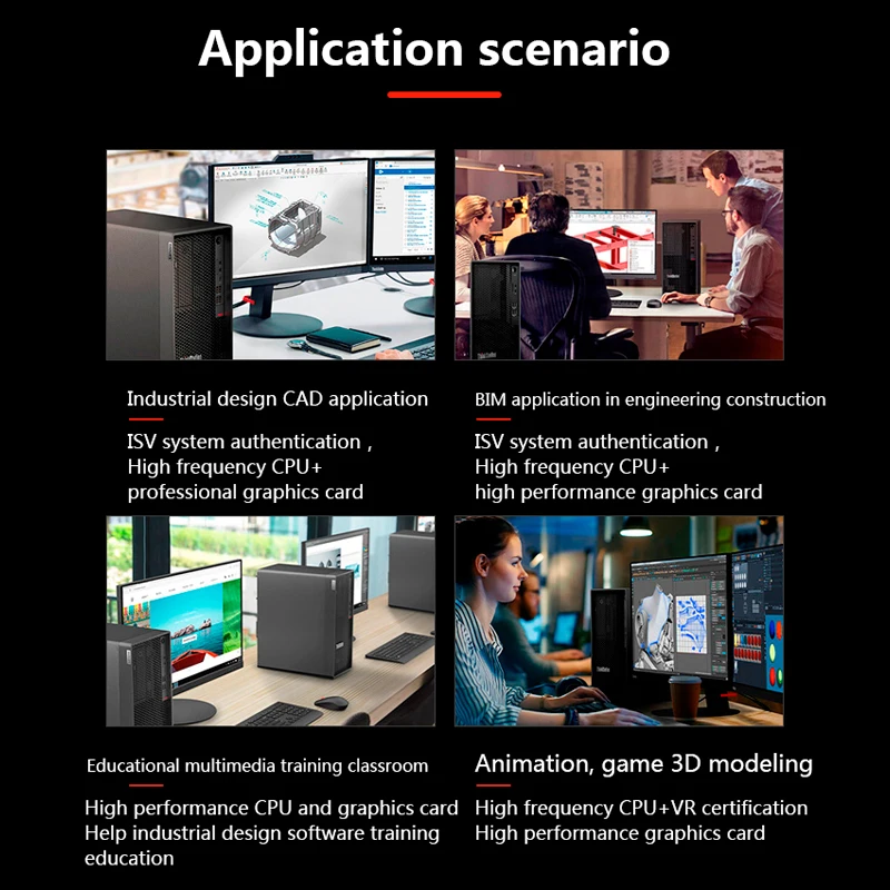 Commercial graphics tower workstation P360 3D rendering modeling designer computer I5 host original parts support customization