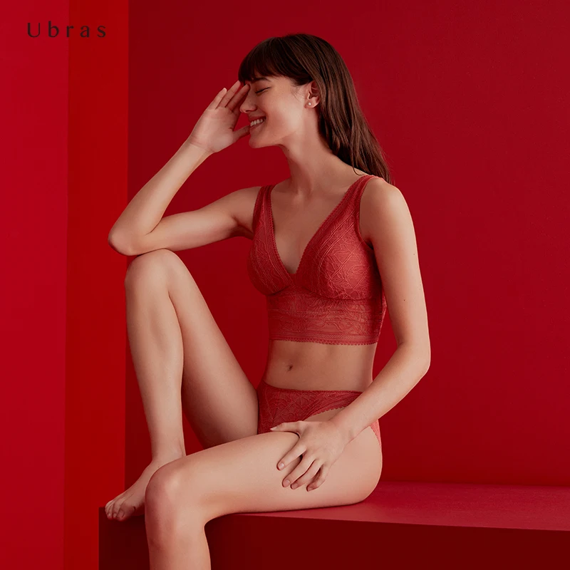 
Ubras Simple & Sexy Attractive Design UX114169 Woman Lace Underwear 