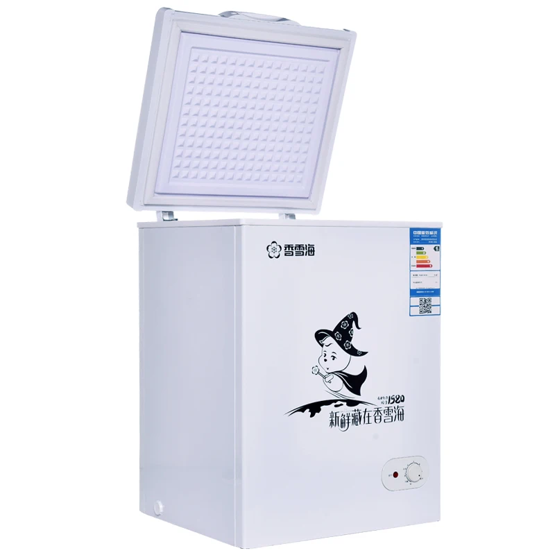 BD-108 High Quality Factory Price Whosale Top Open Single Door 30 Degree propane freezer chest Optional 100l deep freezer