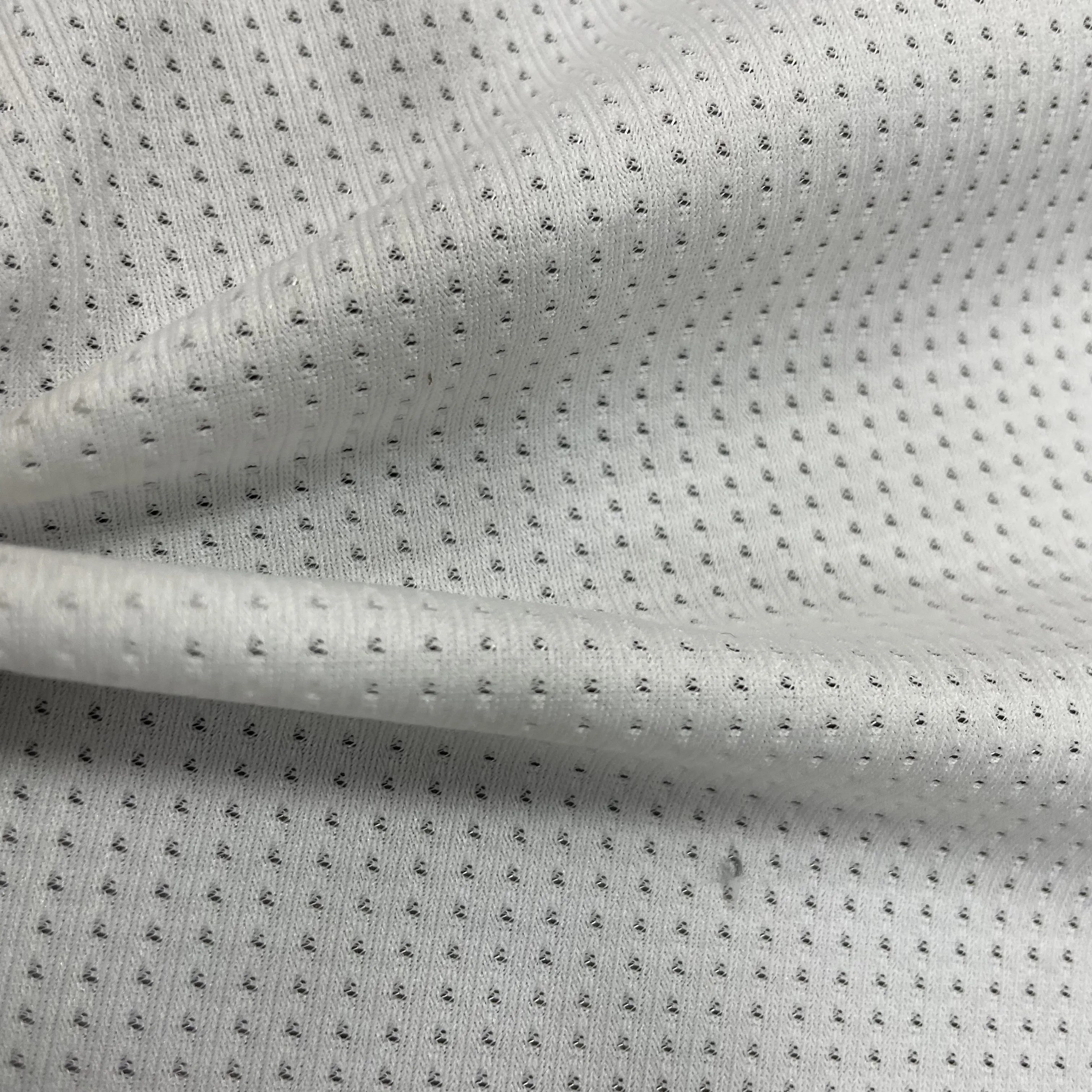 95%polyester 5%spandex  knit breathable wicking bird eye mesh activewear eyelet birdeye cycling jersey fabric for sportswear gar