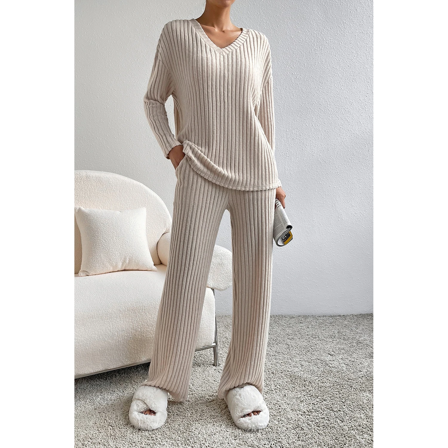 Two-piece Outfit Lounge Wear Stylish Comfort Fall Winter Luxury Loungewear Women Sets 2023