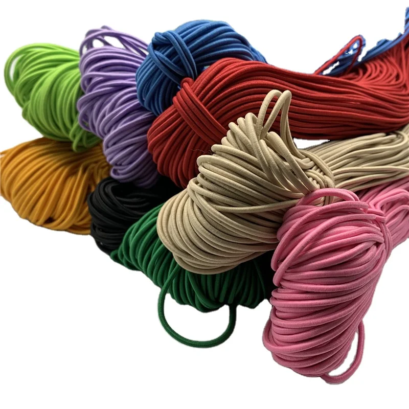 Customized Colors 2.5MM Elastic Rope Rubber Core for  Bags