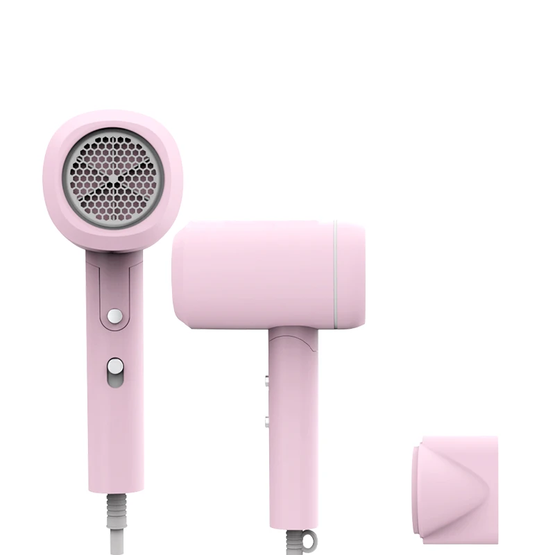 FALIN  Fl-2208 Pink 1600w Mini Foldable Folding Hair Dryer With Negative Ionic injector nozzle For Hotel/home/traval