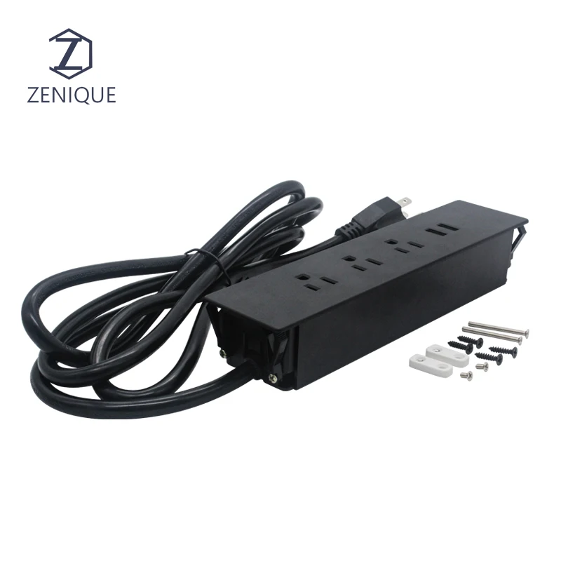 Office Furniture Embedded Flush Mounted Multi Power Outlet Recessed Desktop Socket Table US Outlet with USB Type C