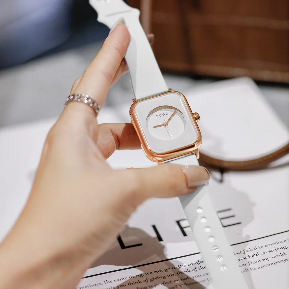 New Fashion Women Watches Minimalist Rectangle Jelly Design Ladies Quartz Watches Wristwatch Relogio Square Watch