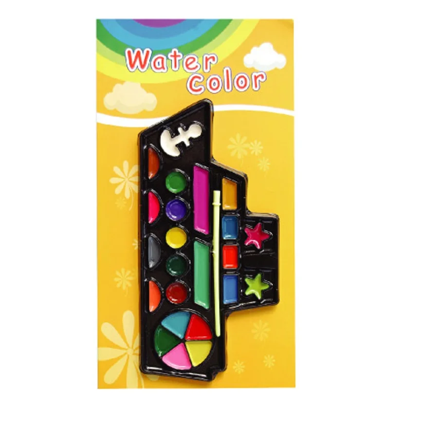 Ship-shaped water color paints