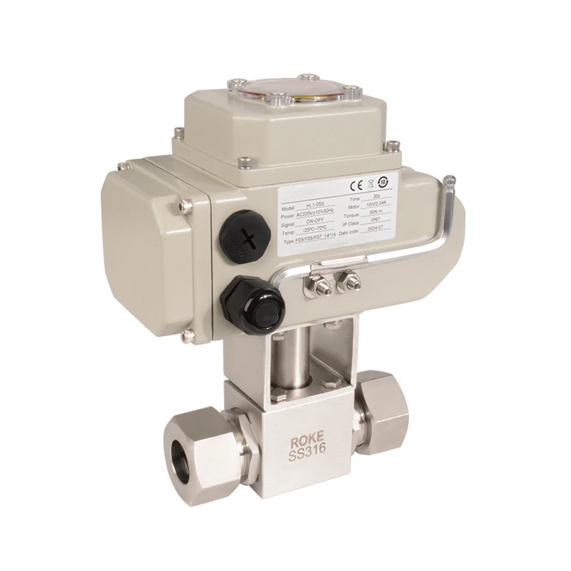 Electric 4-20m Ball Valve Actuator 3-way 316 Stainless Steel Motorized Valve Actuator Motor Operated Valve