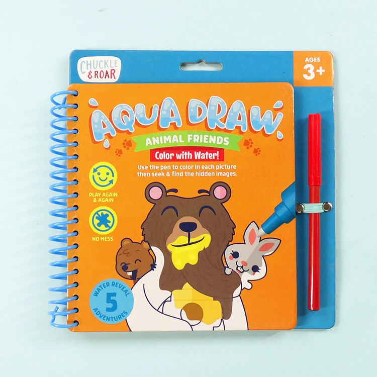 Customized Kids  Learning  Magic  Coloring Doodle  Drawing Book  Animal Friends Water Coloring book