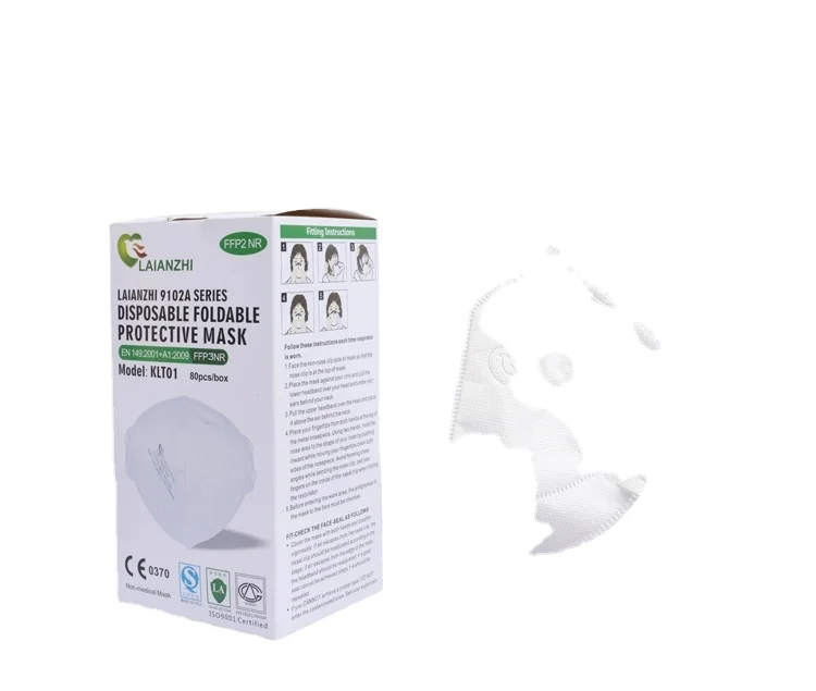 CE Certificate FFP3 KP302 4Ply Disposable Protective Foldable Mask Headwear No Valve Factory Price High Quality