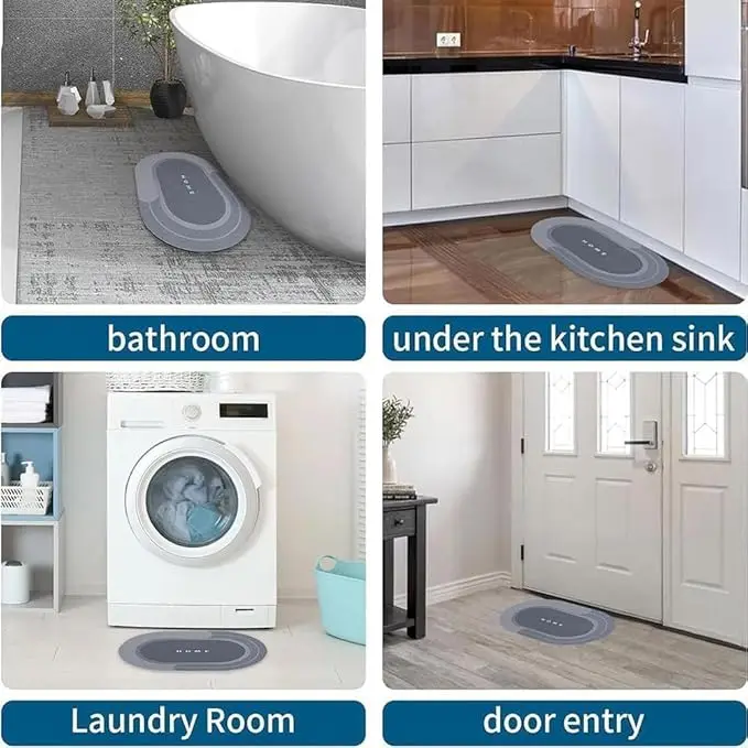 Bath Mat 2024 New Modernized Magic Mat Bathroom  Bathroom Mat Quick Dry  Non Skid Waterproof Comfort Standing Rugs