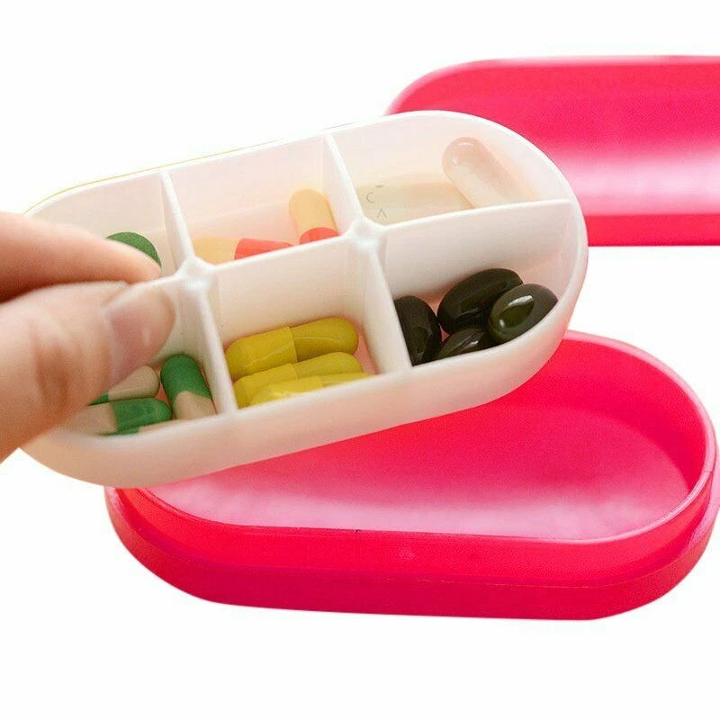 Customization High Quality Capsule Plastic Pill Box With 6 Plastic Storage Box lighter pill box