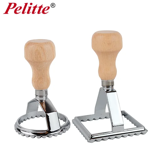 Набор для печати итальянских равиоли резак изготовления колесо макаронных изделий с деревянной