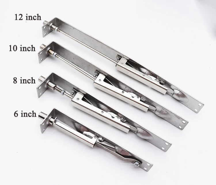Hot Sell 304 Stainless Steel Tower Bolt Unequal Double Door Concealed Latches Security Lock Heavy Duty Flush Door Bolt