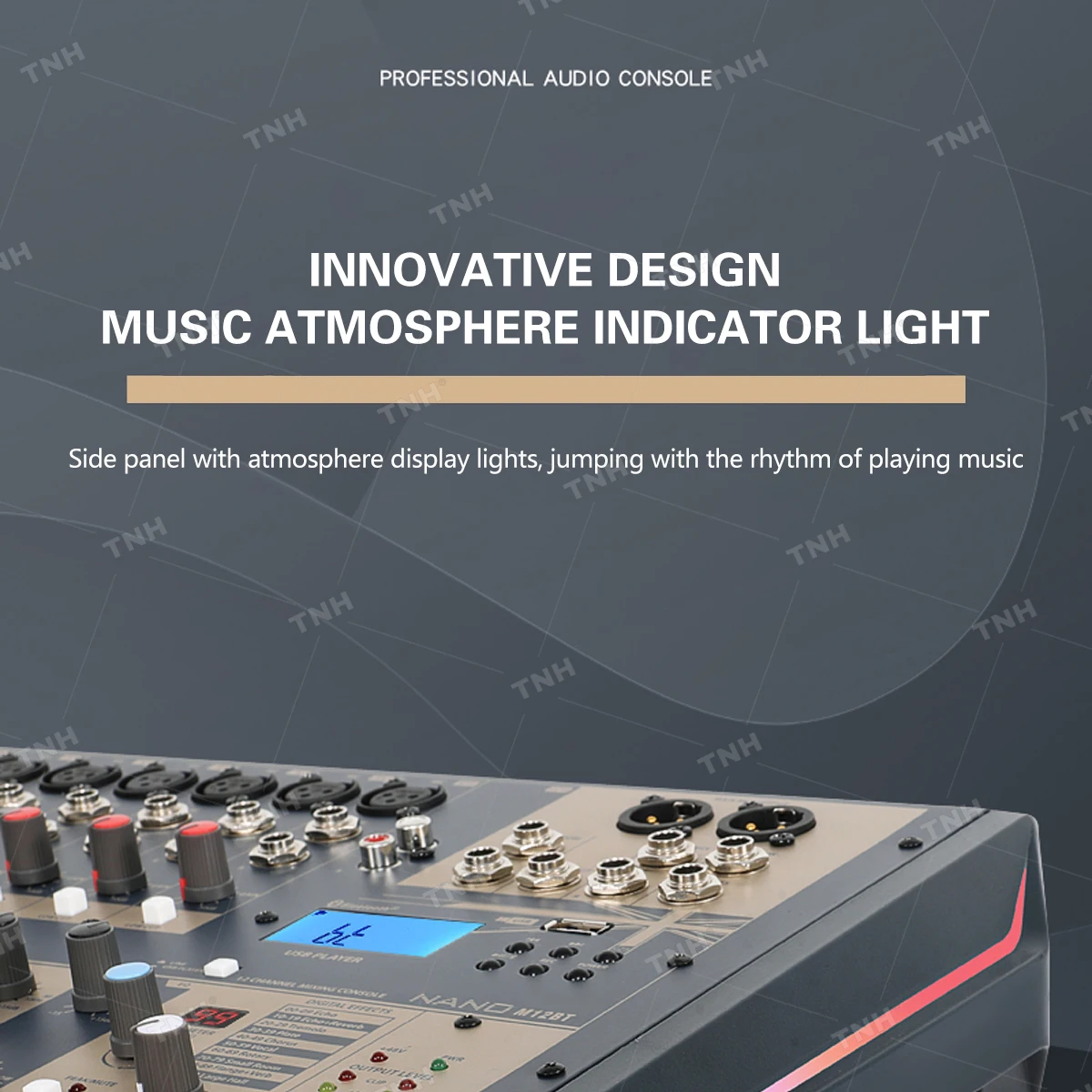 M08BT  Compact Analogue 8-channel dj controller/audio console mixer with Bluetooth for Home and Project Studio Use