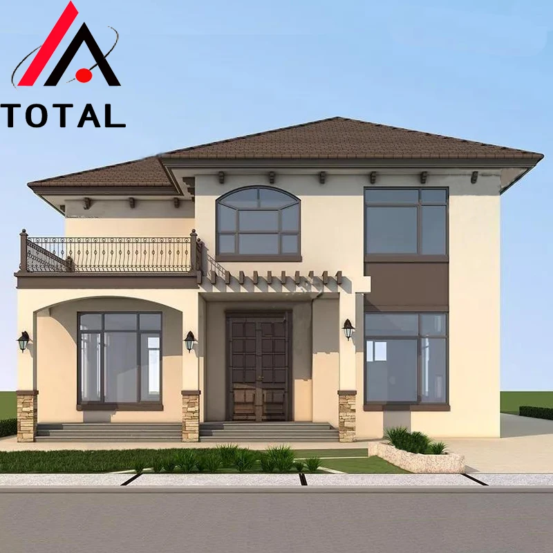 Customized light steel Villa prefab house used for hotel, house and Villa