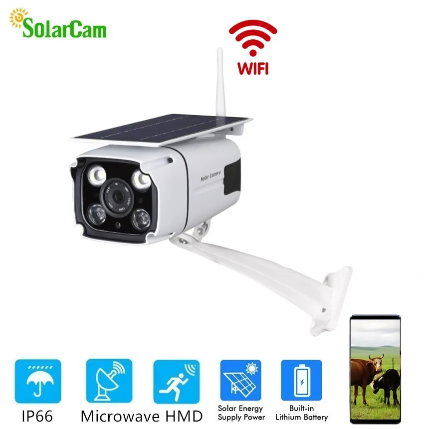 
2020 Waterproof IP67 Solar Powered Battery Security Camera Wireless HMD Starlight WIFI Solar Camera 