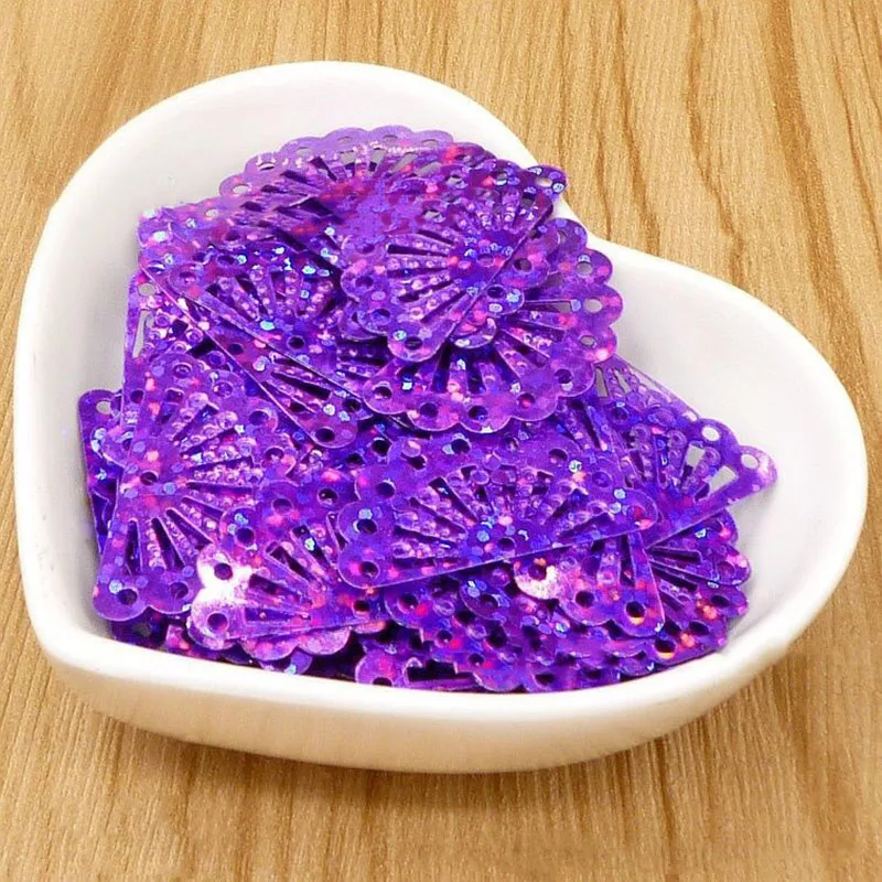 25*29mm diy garment sewing accessories sequin fan costume handmade shiny bead paillette confetti Christmas crown glitter sequins