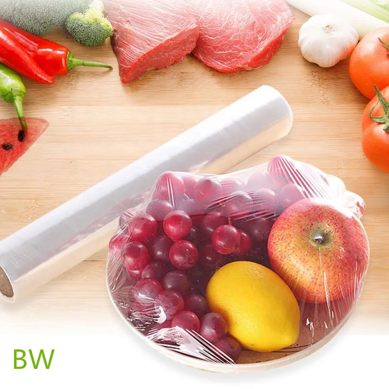 cast soft food wrapping plastic packaging pe food grade cling film jumbo roll 1500 m