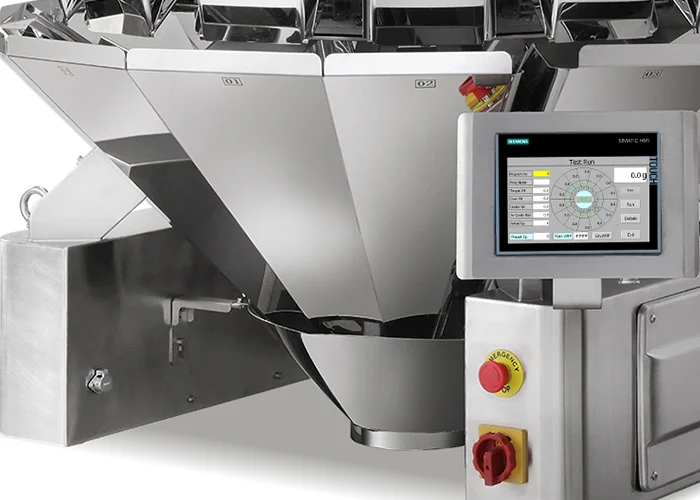 10/14 Heads Weight Filler For Bottels Plastic Box Packing In Food Industry