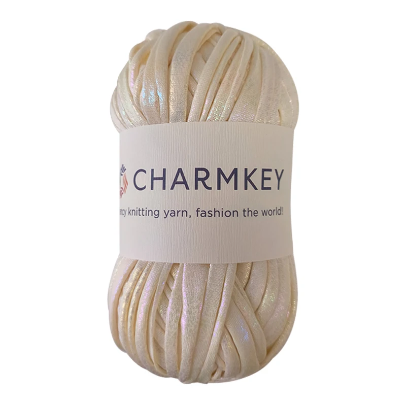 Charmkey wholesale price high-quality made in China  Hand Knitting  T Shirt Fabric recycle Fancy Yarn for crocheting