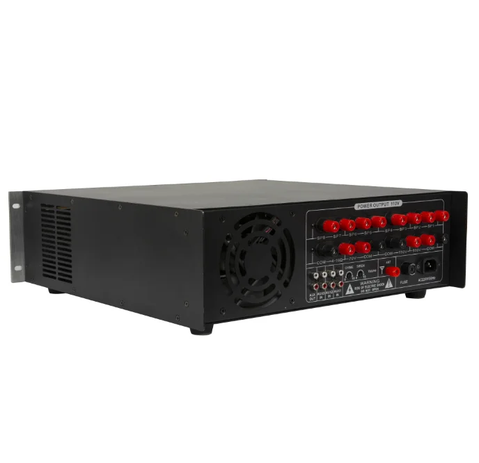 Профессиональный 8-зонный усилитель громкой связи с функцией записи Bluetooth пожарной сигнализации 1200 Вт