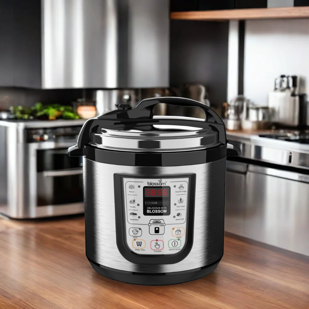 multi-purpose 6L 220V 80Kpa freon-free Aluminum inner pot restaurant Multi functional electric pressure cooker
