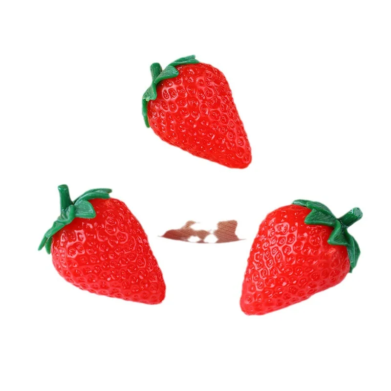 Artificial Fruit Fake Strawberry Plastic Simulation Strawberry Ornament Craft Photography Props Home Decor Kid Toys