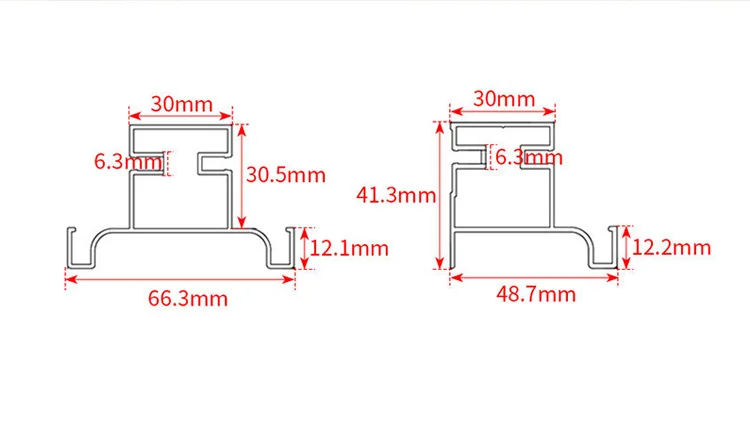 Topcent Kitchen Cabinet Extruded Gola Profile Handle Aluminum Alloy Drawer Knob Pull Wardrobe Cupboard Invisible Handle