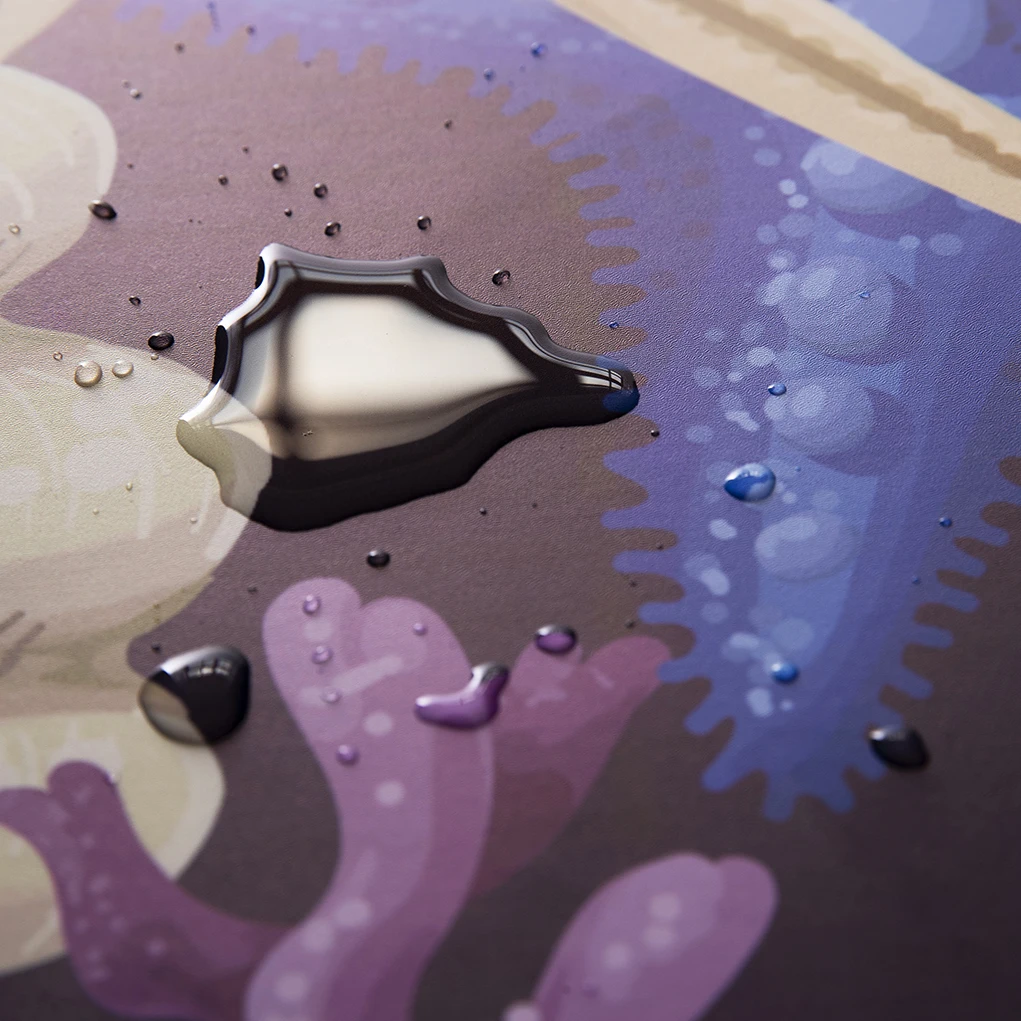 Изготовленный на заказ логотип цифровая печать кожа Морская звезда узор водостойкая 595gsm Pu ткань для покупок сумки и книжной обвязки