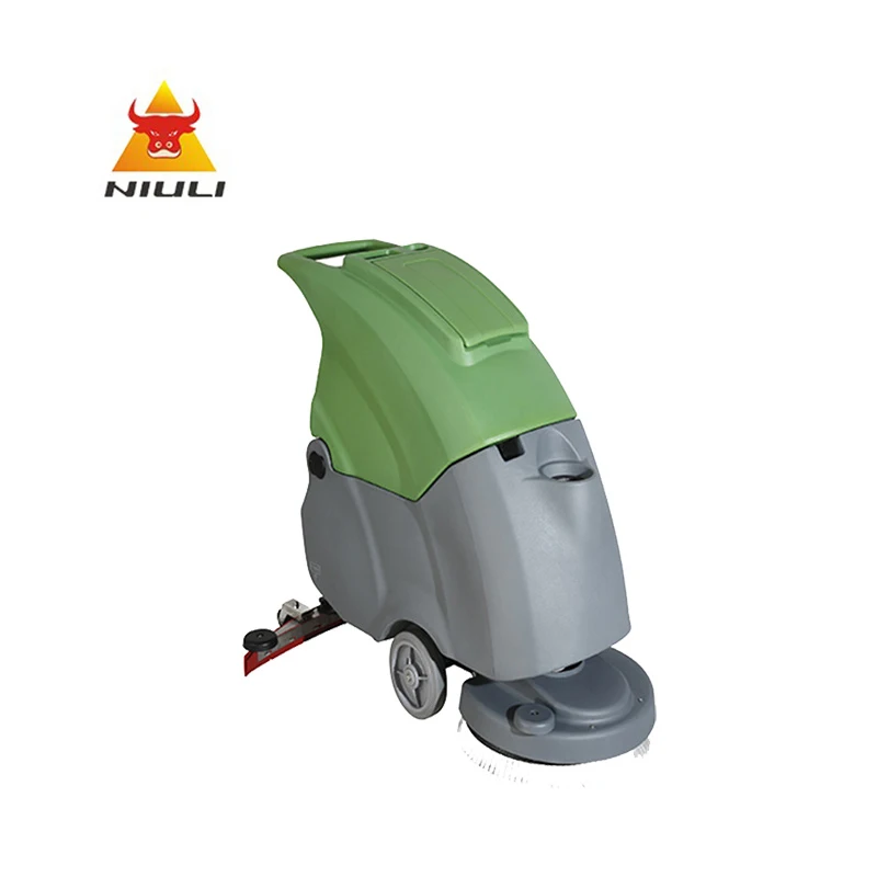 small-scale Cable Type Single-Brush Ground Cleaning Machine Floor Scrubber transpallet