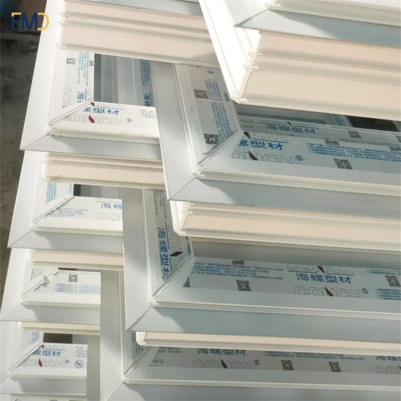 Security Impact Proof Double Glazed UPVC Windows PVC Vinyl Frame Glass PVC Windows and Doors
