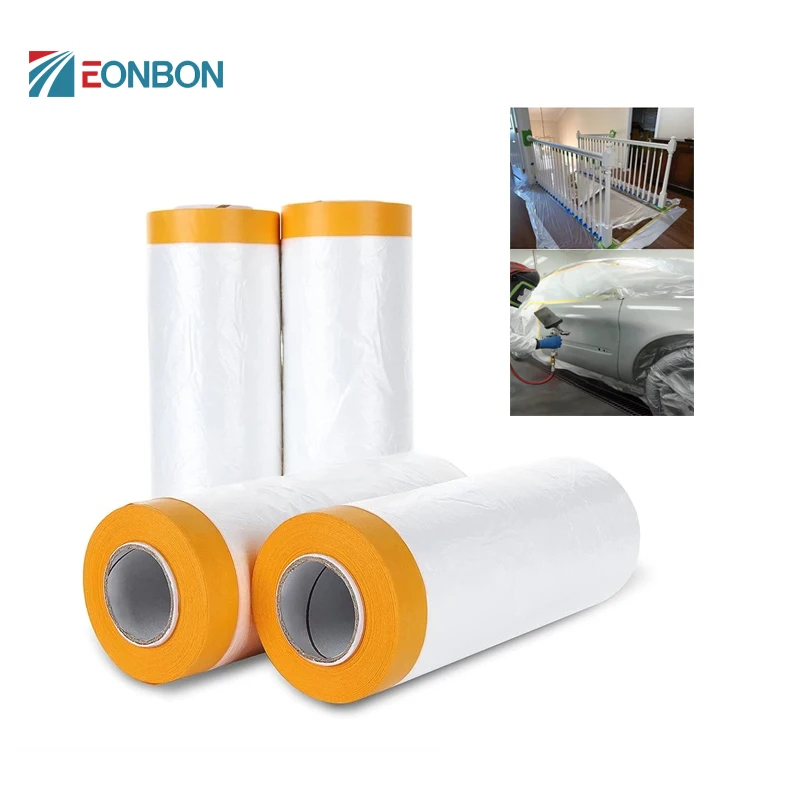 EONBON Factory Price Masking Tape Tape Drape Paper Pre Taped Masking Film Automotive Masking Film