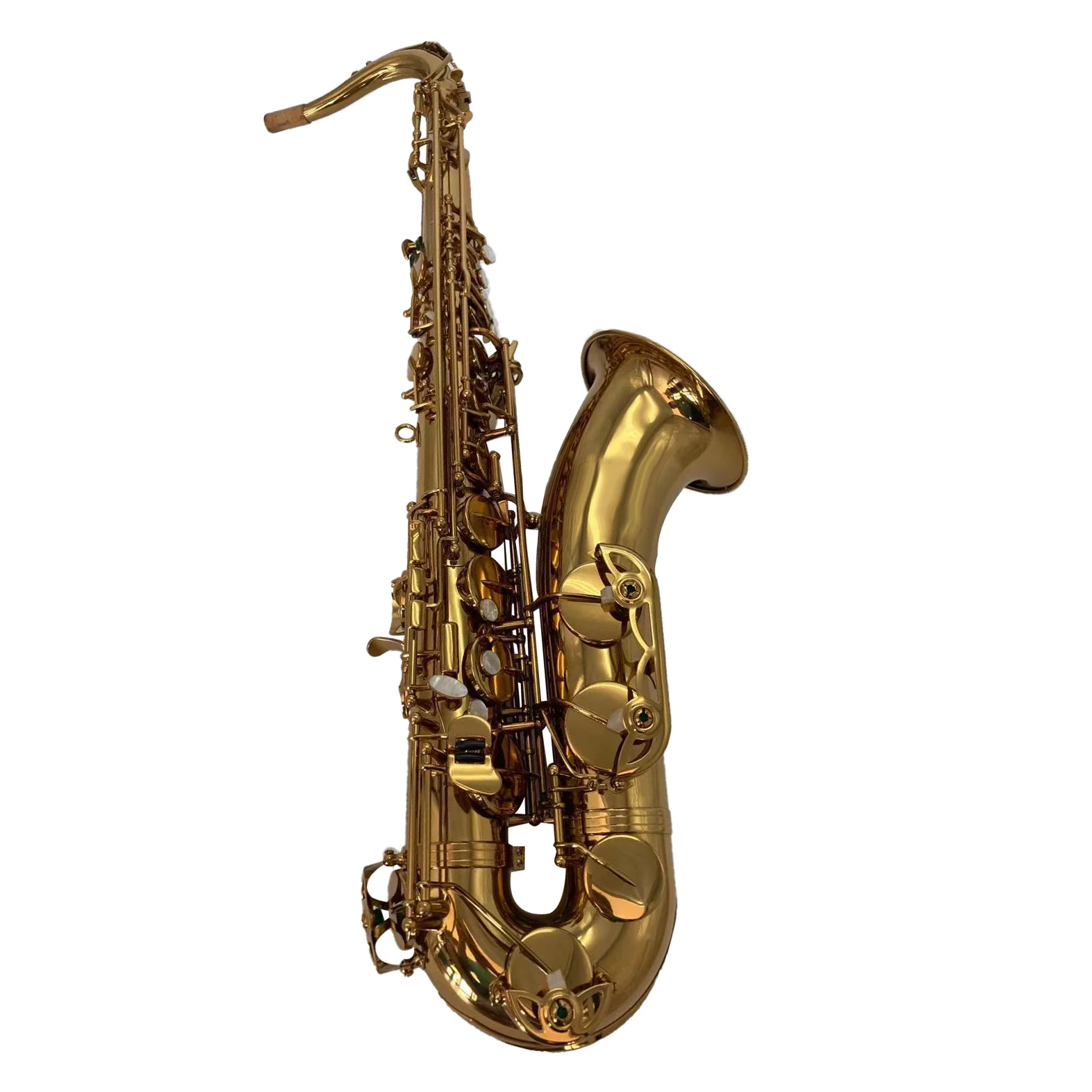 Chinese saxophone manufacture production cheaper price gold lacquer tenor saxophone