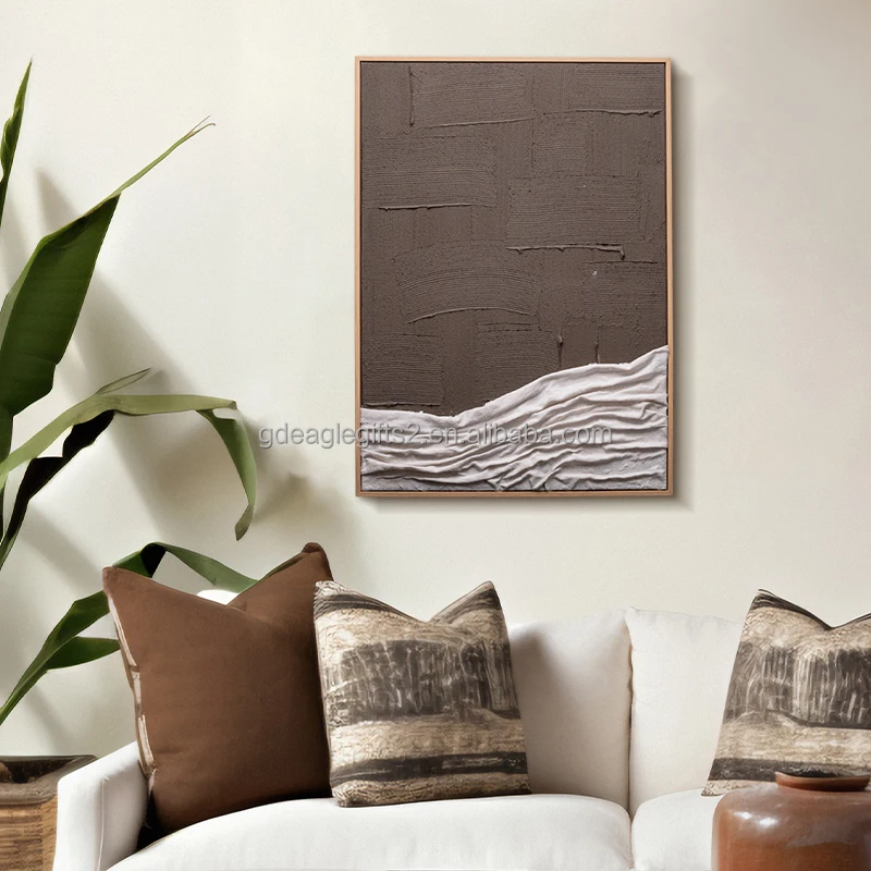 EAGLEGIFTS Quadri Arte Moderna Design 3D Textured Fabric Art Print Interior Paintings Wall Decorations for Home Living Room