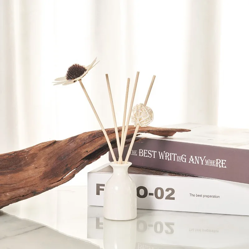 Hot Sale 30ml Glass Bottle Scent Fragrance Car Air Freshener Luxury Rattan Reed Diffuser Perfume With Stick For Home