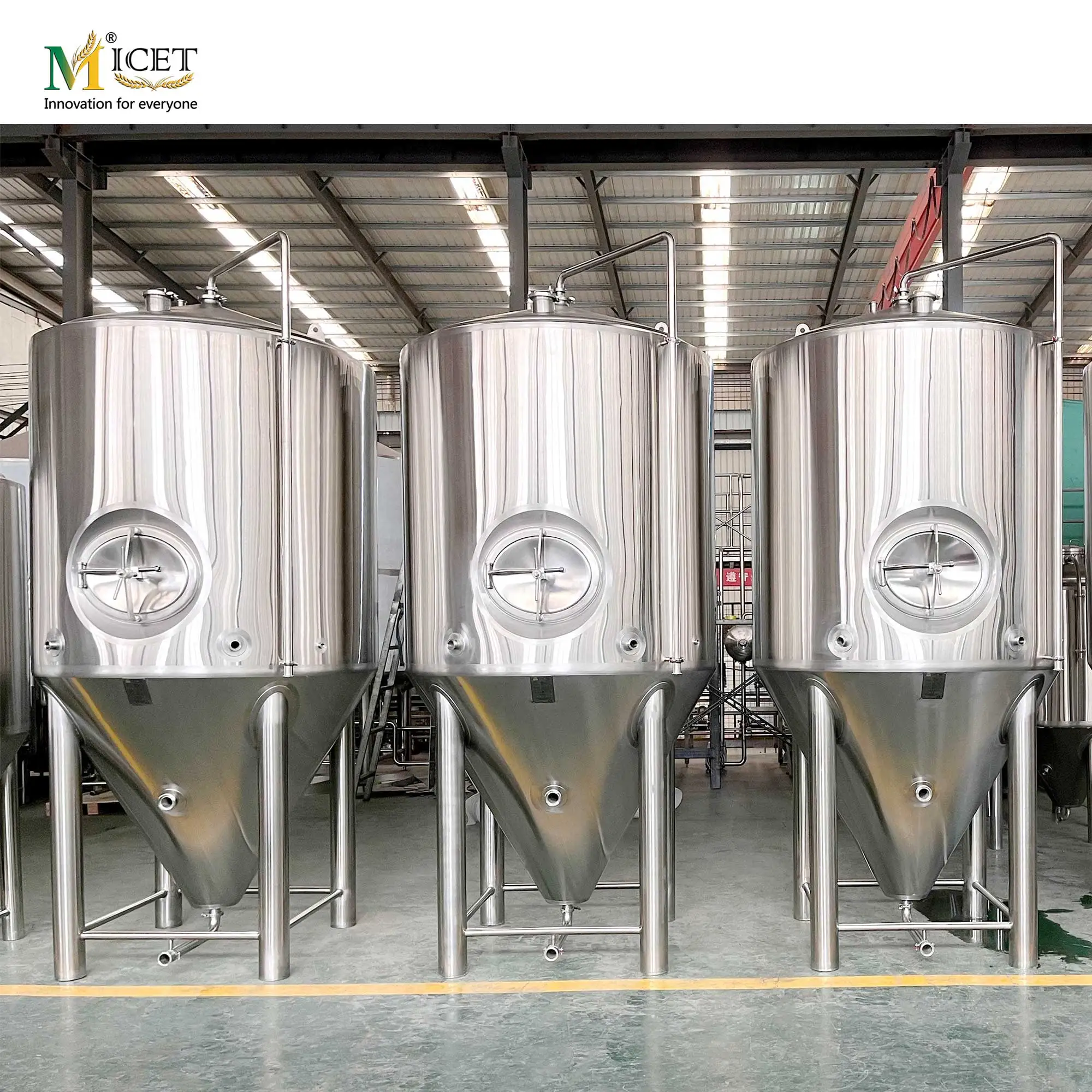 MICET 1500l stainless steel conical fermenters craft beer fermentation tank temperature control double jacketed unitank for sale