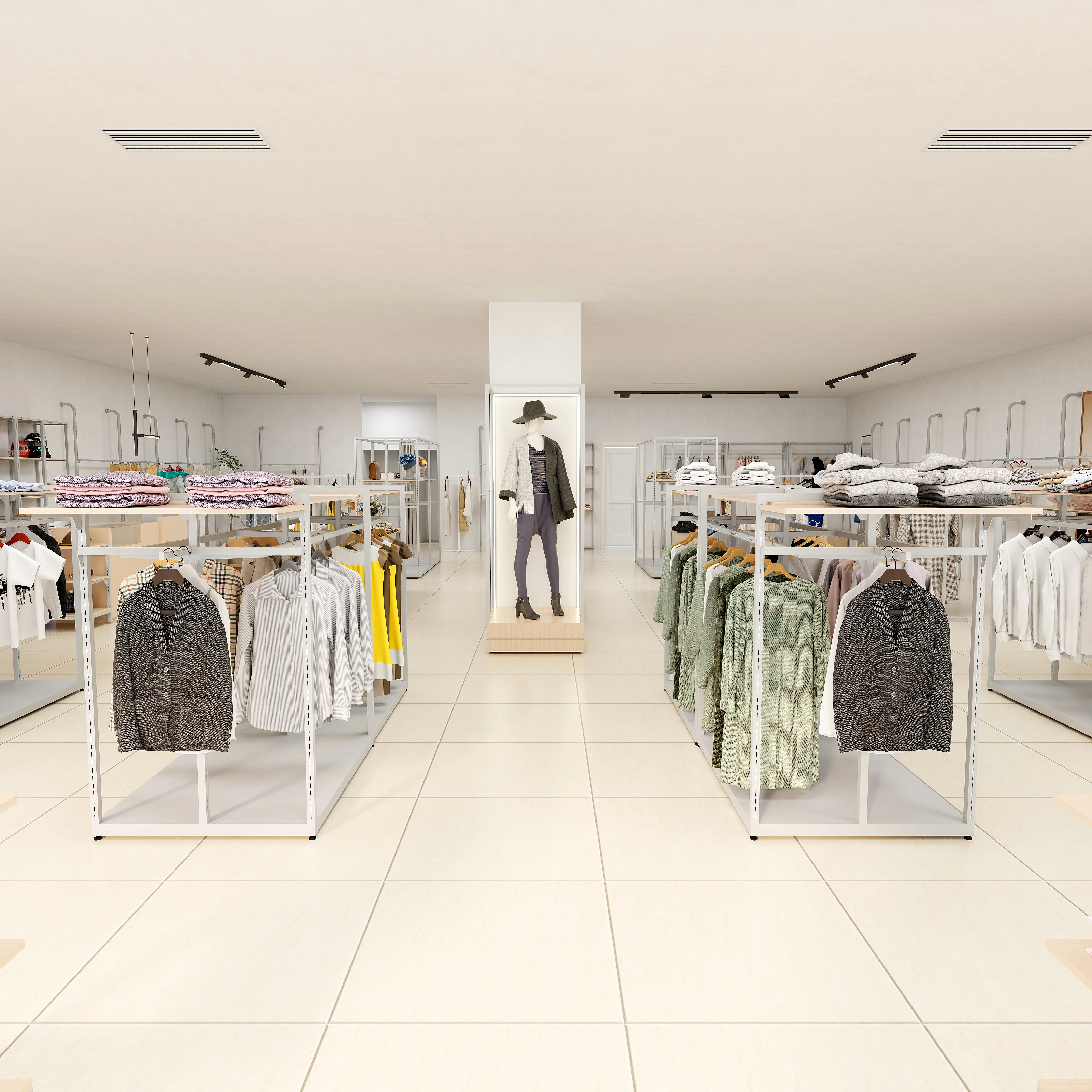 Comecial garment display clothing fashion racks shop shelves retail store racks for clothing shop equipment for clothes store