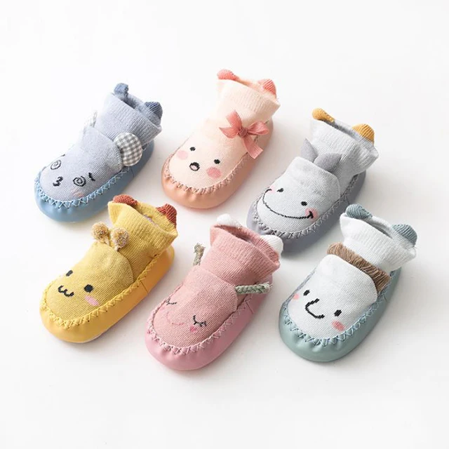 New Design Cartoon Animal Baby Shoes Floor Socks Non slip Infant Toddler Socks