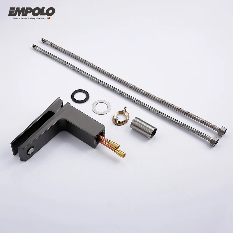 Single Handle Copper Waterfall Faucet On Deck cUPC Lead Free North America Brass Black Faucet Bathroom Sink Faucet