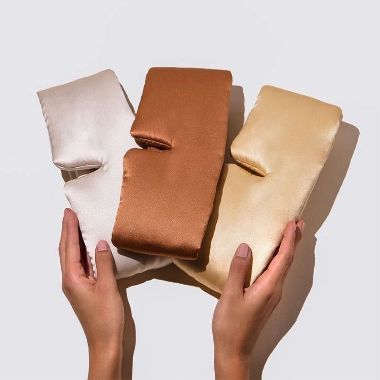 Wholesale Custom 100% Mulberry Silk Eye Mask with Adjustable Velcro Large Size silk Sleep Mask for women