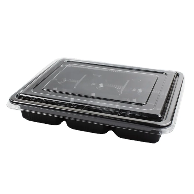 SM1-1213Black Bento Box For Take Out Packaging /Bento Box Disposable Plastic Pet Bento Box dumpling blister tray