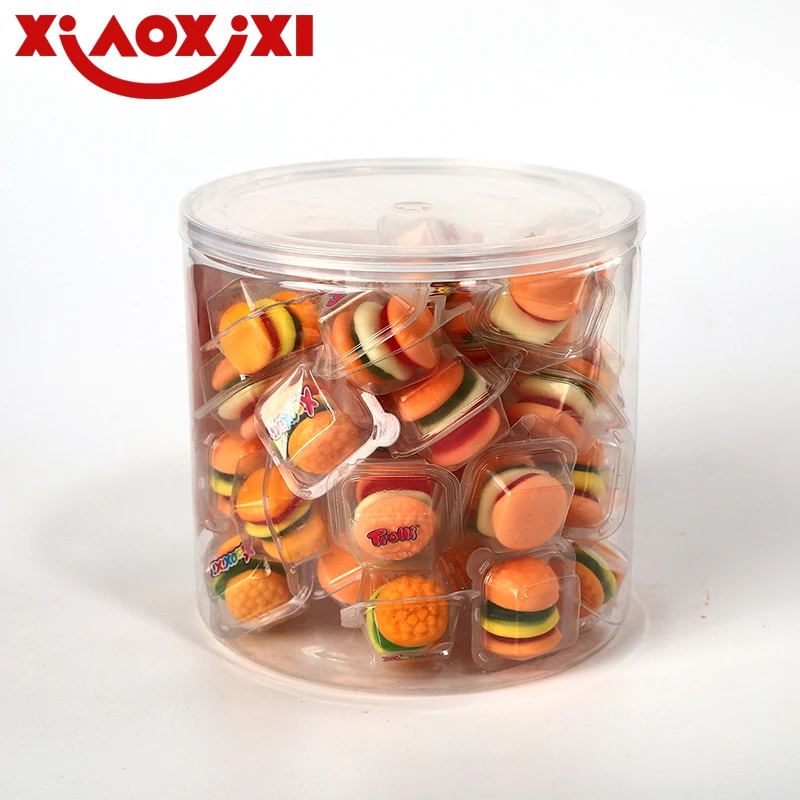 OEM ODM Halal Stick Burger Gummy Candy Fruit Confectionery Jelly Sweets Candy 18g 10g 16g
