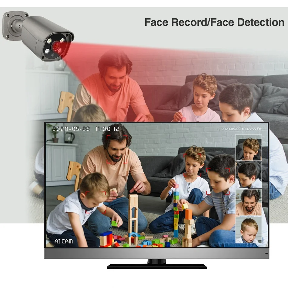 
16CH 5MP 48V POE NVR System H.265 Face Detection IP Camera 2-Way Audio Onvif CCTV Video Surveillance Kit 