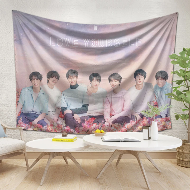 Корейский красивый гобелен для спальни корейские звезды хиппи BTS гобелены настенные