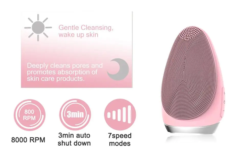 New Products Skin Cleaning Beauty Device Silicon Facial Cleanser Rechargeable Brush Pore Cleanser